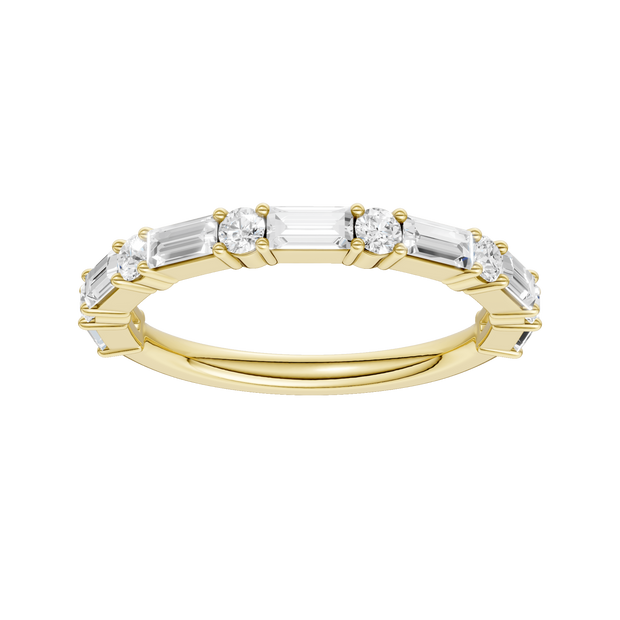 14 Karat Yellow Gold Lab Created Diamond Band