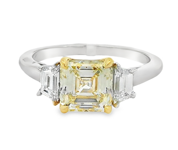 Platinum and 18K lab Grown Engagement Ring