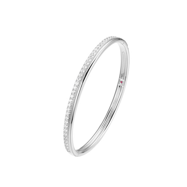 Elle Silver Bangle with CZs