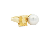 14K Pearl & Topaz Ring