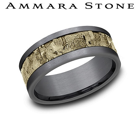 Sterling Silver & Alt. Metal Wedding Band