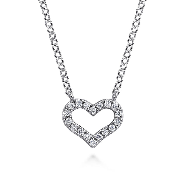 Gabriel & Co. Diamond Heart Pendant necklace