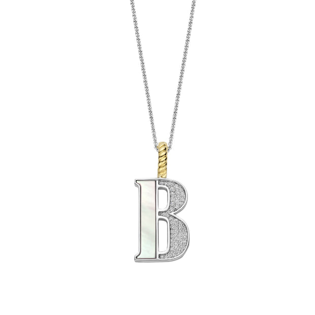 Ti Sento Silver Letter B Necklace