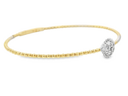 14K Two-Tone Flexible Diamond Bangle Bracelet