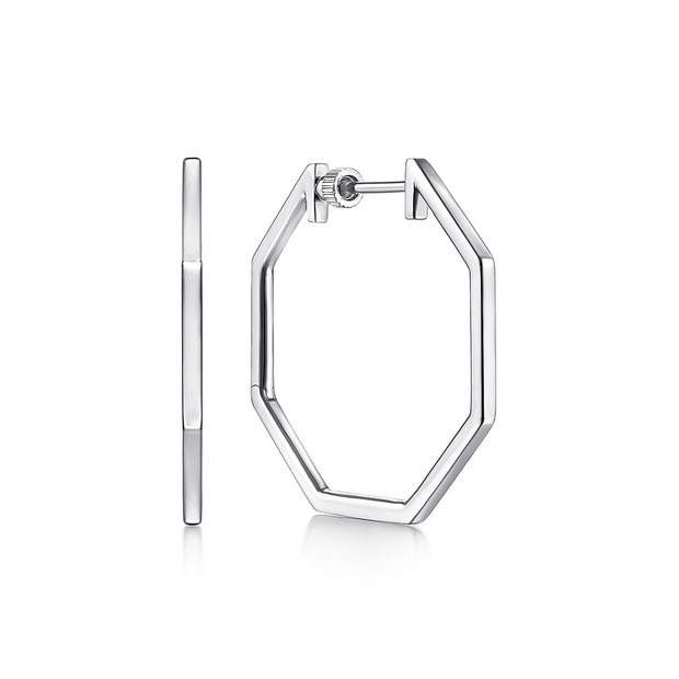 Gabriel & Co. Silver Hoops