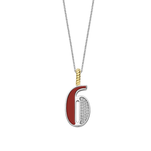 Ti Sento Silver Number 6  Necklace