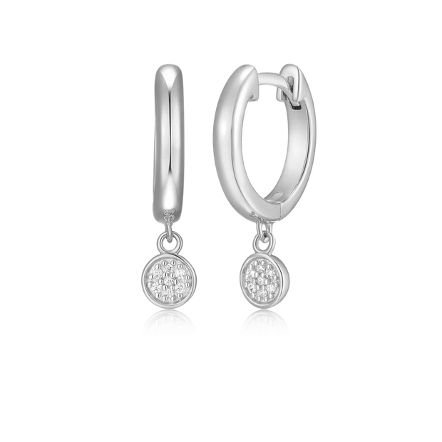 Monte Luna Silver Diamond HGuggie Earrings