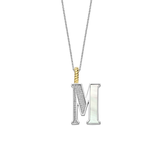 Ti Sento Silver Letter M Necklace