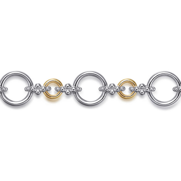 Gabriel 7 co, Silver and 14K Bujukan Bracelet