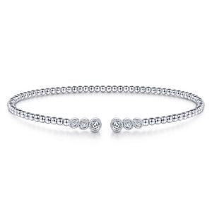 Gabriel & Co White Bujukan Split Bangle with Diamonds