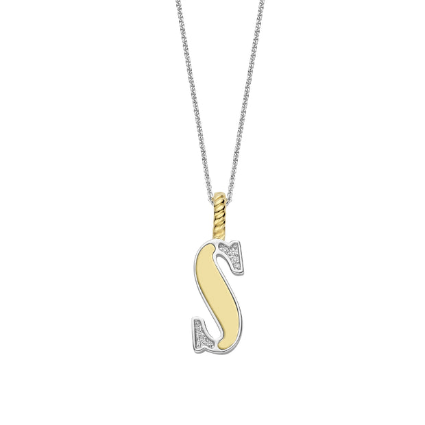 Ti Sento Yellow Letter S Necklace