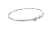 14K White Gold Flexible Diamond Bracelet - .52ctw