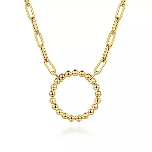 Gabriel & co. Yellow Bujukan Circle Pendant Necklace