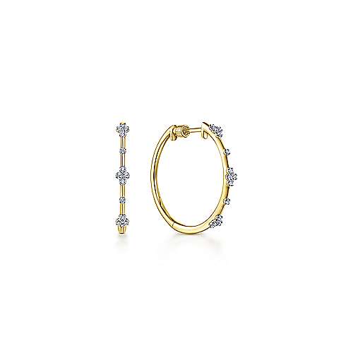 Gabriel & Co. Yellow Diamond Hoop Earrings