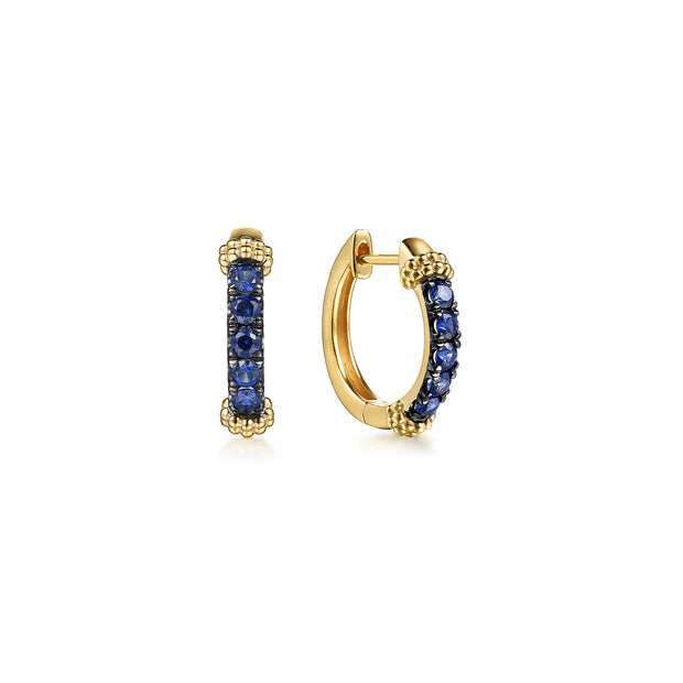 Gabriel & Co. Yellow Bujukan and Sapphire Earrings