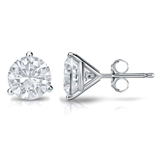 14K White Gold Lab Grown Diamond Studs - 1.25ctw